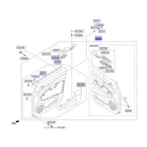 ديكور باب داخلي أمامي يسار كامل