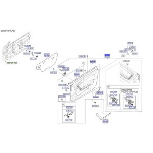 ديكور باب داخلي أمامي يسار كامل