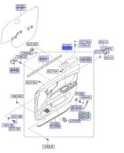ديكور باب داخلي أمامي يسار كامل