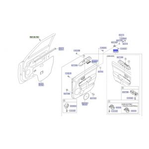 ديكور باب داخلي أمامي يسار كامل