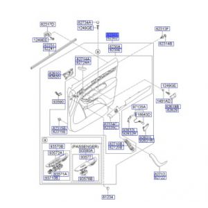 ديكور باب داخلي أمامي يسار كامل