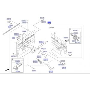ديكور باب داخلي أمامي يسار كامل
