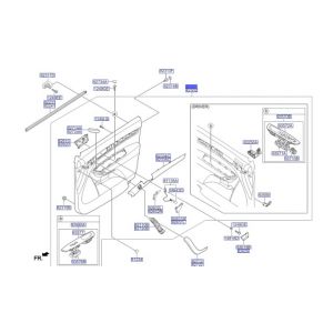 ديكور باب داخلي أمامي يسار كامل