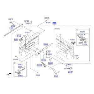 ديكور باب داخلي أمامي يسار كامل