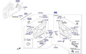 ديكور باب داخلي أمامي يسار كامل