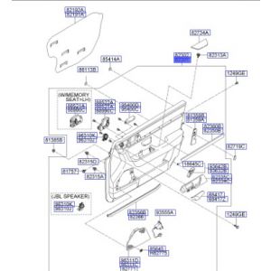 ديكور باب داخلي أمامي يسار كامل