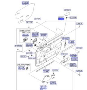 ديكور باب داخلي أمامي يسار كامل