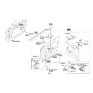 ديكور باب داخلي أمامي يسار كامل