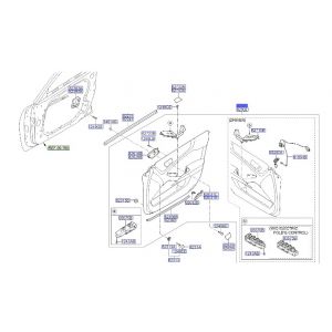 ديكور باب داخلي أمامي يسار كامل