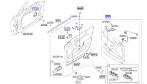 ديكور باب داخلي أمامي يسار كامل