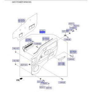 ديكور باب داخلي أمامي يسار كامل