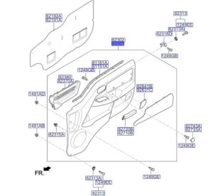 ديكور باب داخلي أمامي يسار كامل