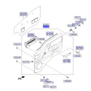 ديكور باب داخلي أمامي يسار كامل