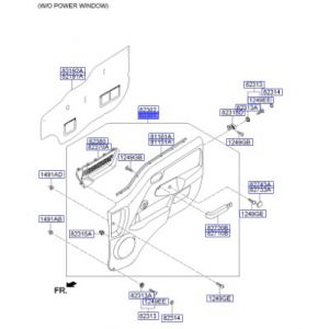 ديكور باب داخلي أمامي يسار كامل