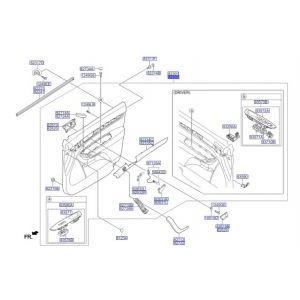 ديكور باب داخلي أمامي يمين كامل