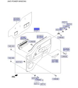 ديكور باب داخلي أمامي يمين كامل