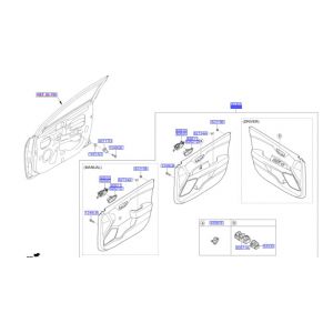 ديكور باب داخلي أمامي يمين كامل