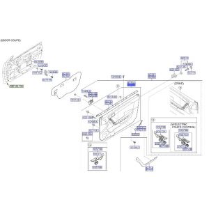 ديكور باب داخلي أمامي يسار كامل