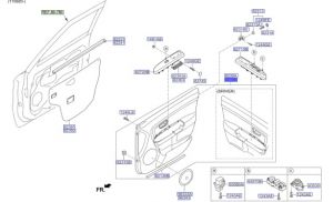 ديكور باب داخلي أمامي يسار كامل