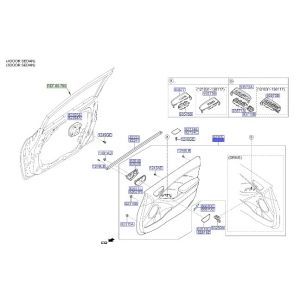 ديكور باب داخلي أمامي يمين