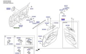 ديكور باب داخلي أمامي يسار
