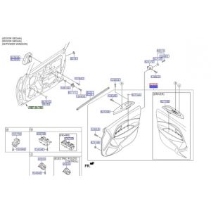 ديكور باب داخلي أمامي يسار