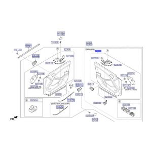 ديكور باب داخلي أمامي يسار