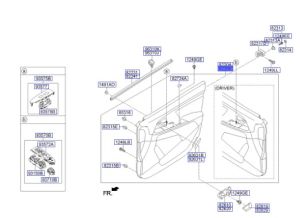 ديكور باب داخلي أمامي يسار
