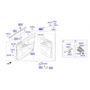 ديكور باب داخلي أمامي يسار