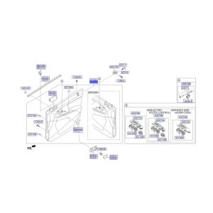ديكور باب داخلي أمامي يسار