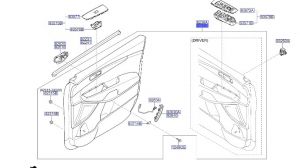 ديكور باب داخلي أمامي يسار