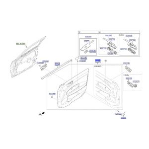 ديكور باب داخلي أمامي يسار