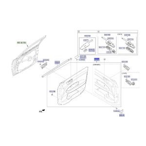 ديكور باب داخلي أمامي يسار