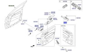 ديكور باب داخلي أمامي يسار