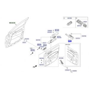 ديكور باب داخلي أمامي يسار