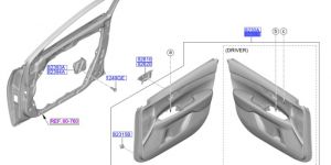 ديكور باب داخلي أمامي يسار