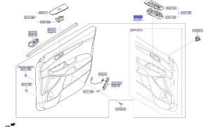 ديكور باب داخلي أمامي يمين