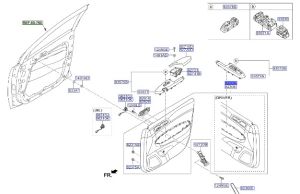 ديكور باب داخلي أمامي يمين