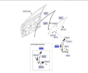 منظم كهربائي لرفع و تنزيل زجاج الباب الأمامي يسار