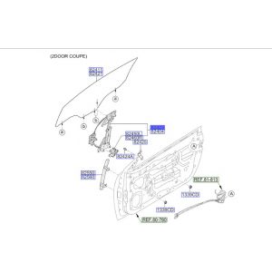 منظم رفع و تنزيل زجاج الباب الأمامي يسار