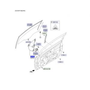 منظم رفع و تنزيل زجاج الباب الأمامي يسار