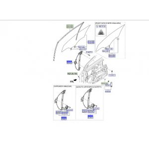 منظم رفع و تنزيل زجاج الباب الأمامي يسار