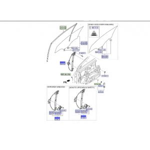 منظم رفع و تنزيل زجاج الباب الأمامي يسار