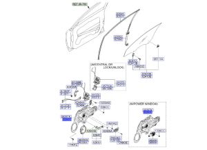 منظم رفع و تنزيل زجاج الباب الأمامي يسار