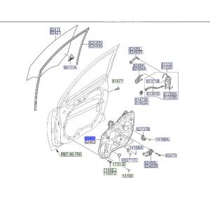 منظم رفع و تنزيل زجاج الباب الأمامي يسار