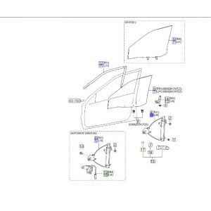 منظم رفع و تنزيل زجاج الباب الأمامي يسار