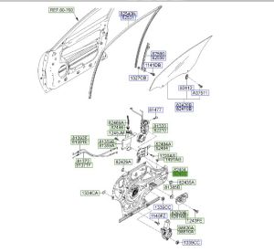 منظم كهربائي لرفع و تنزيل زجاج الباب الأمامي يسار