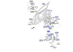 منظم رفع و تنزيل زجاج الباب الأمامي يسار