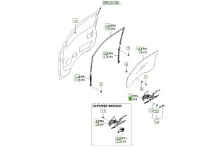 منظم رفع و تنزيل زجاج الباب الأمامي يسار