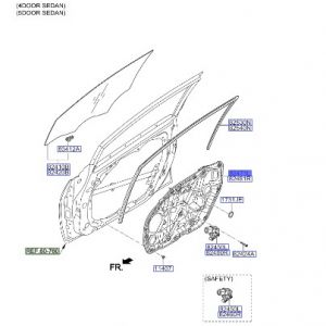 لوح الوحدة الداخلية للباب الأمامي يسار